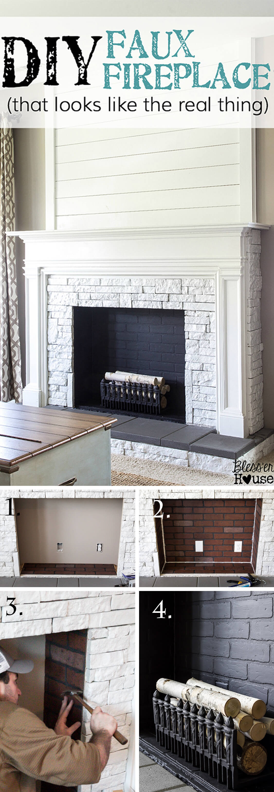 A Mock Fireplace - Faux Real!