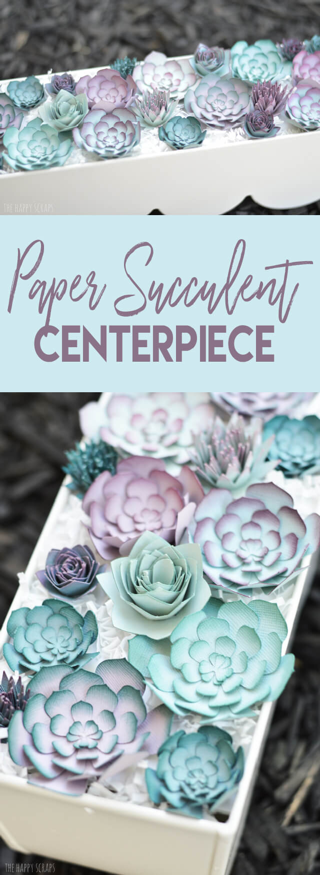 DIY Paper Succulent Table Centerpiece