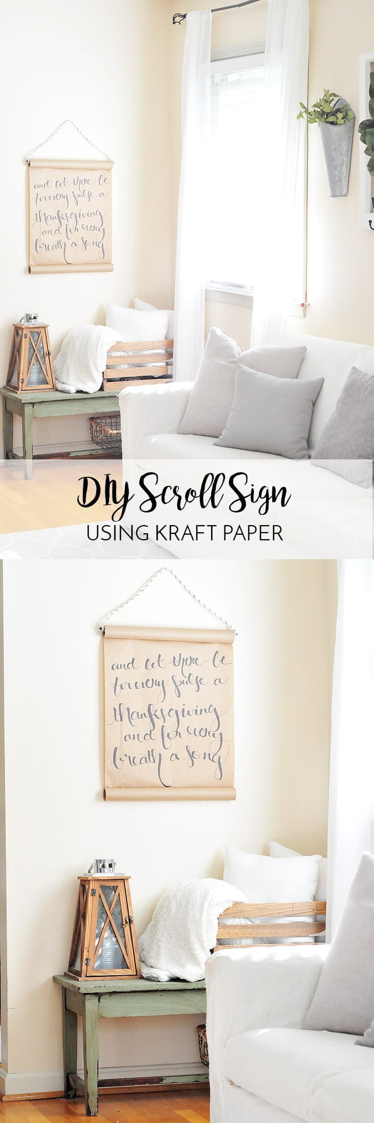 DIY Paper Scroll Wall Art