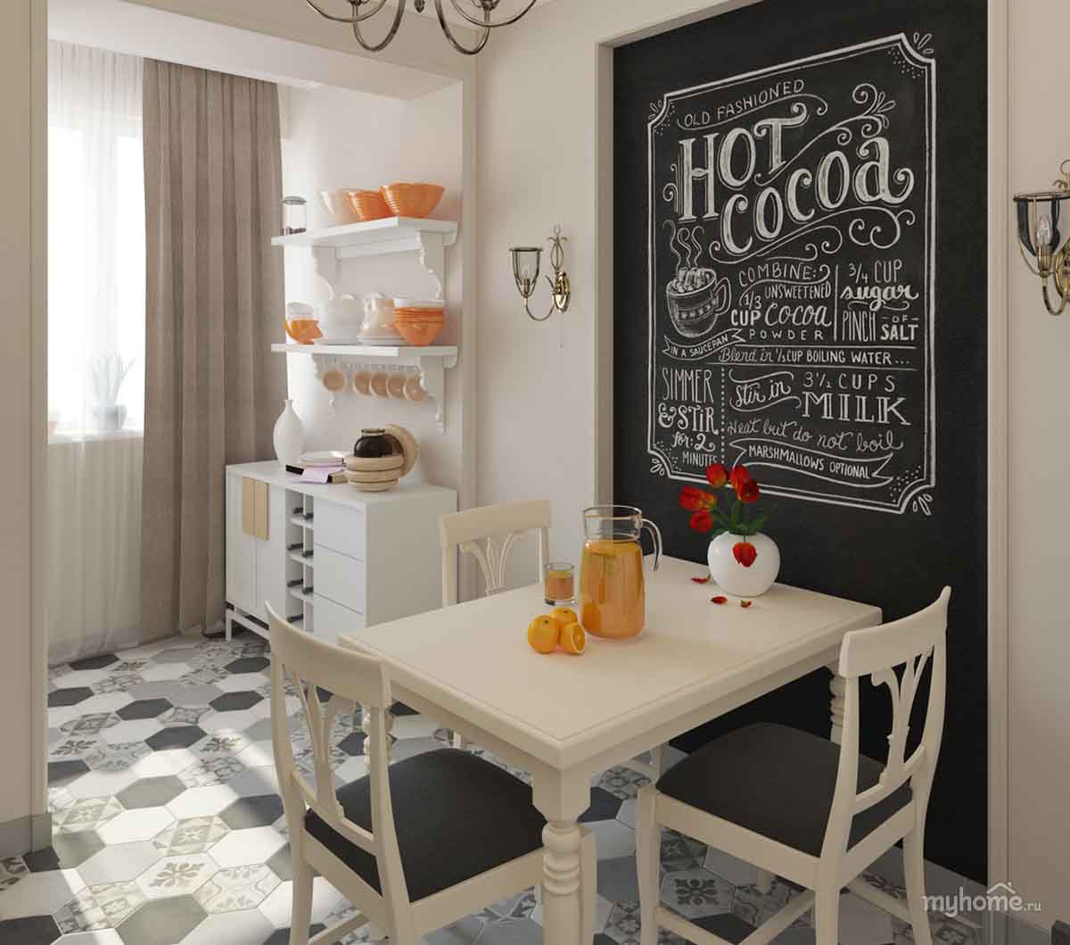 Chalkboard Backed Cottage Dinette Set