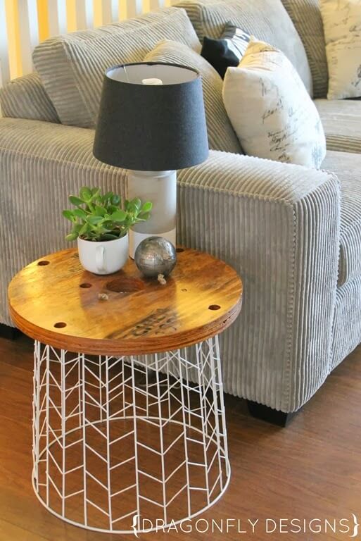 Easy Wire Basket Side Table Project