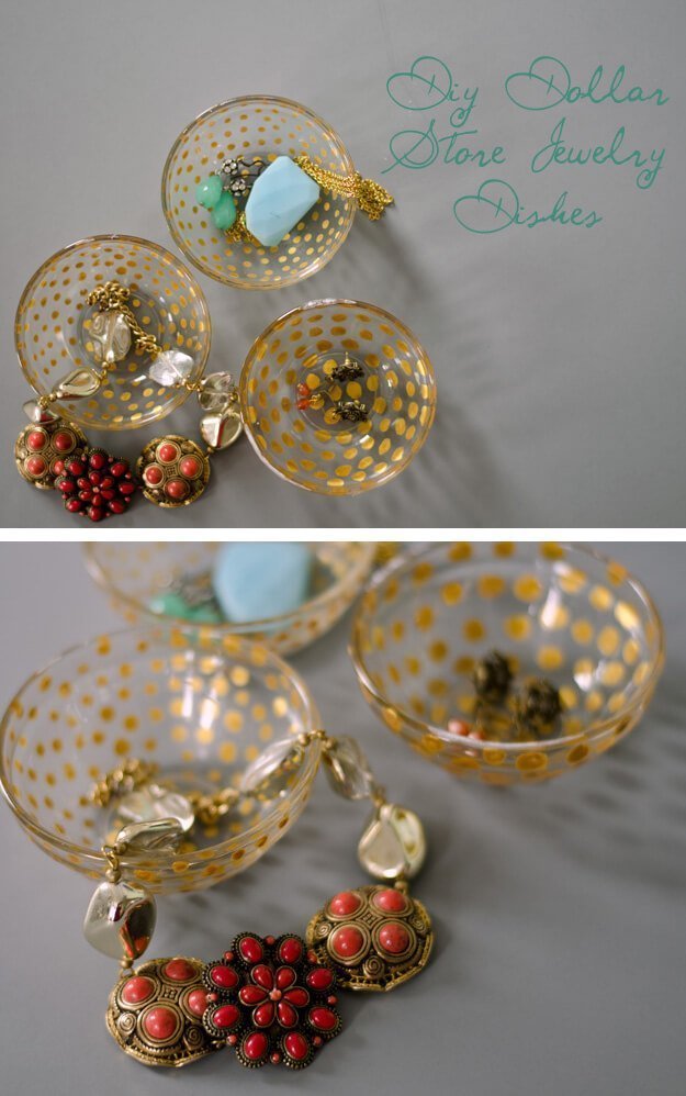 Gilt Polka Dot Jewelry Organizers