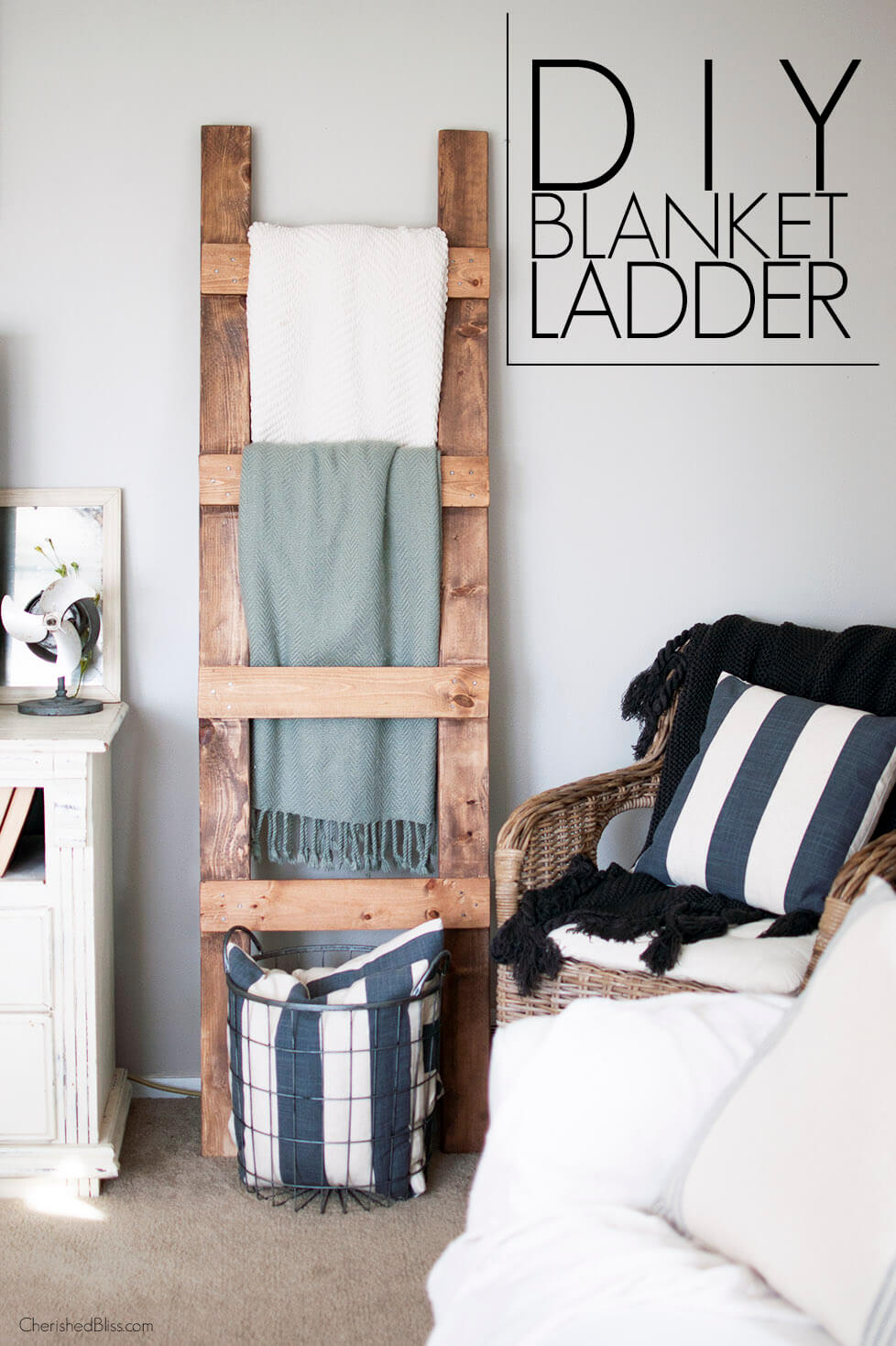 DIY Living Room Decorating Ideas with Ladders