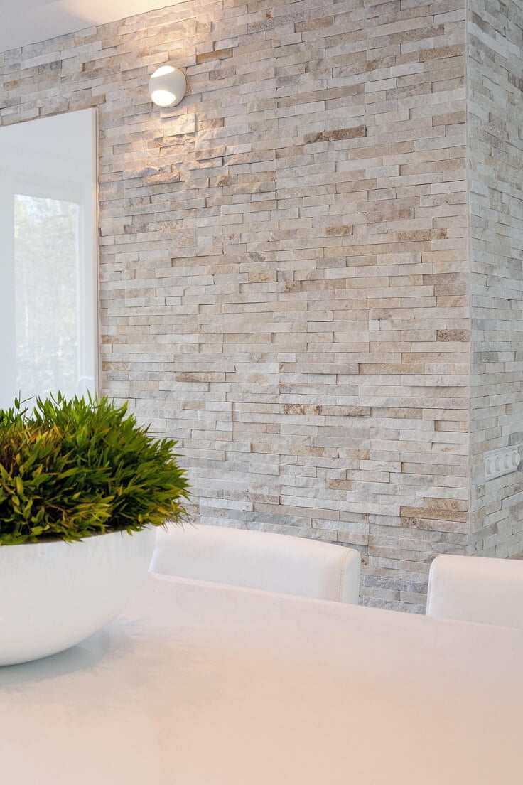 Modernist by Nature Quarried Stone Wall