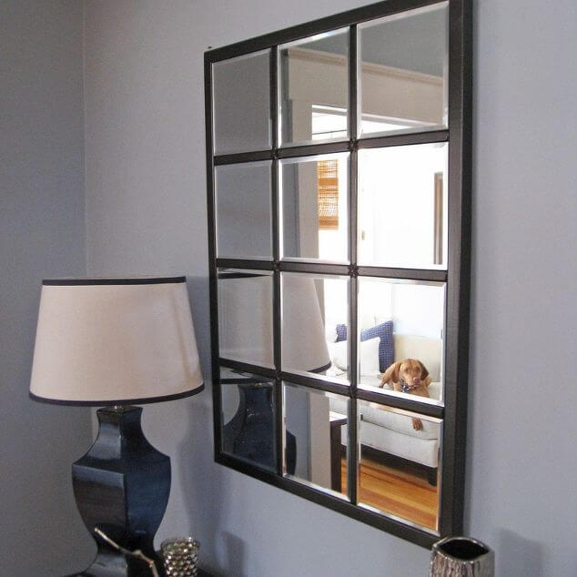 The Leaded Look Rectangular Wall Mirror