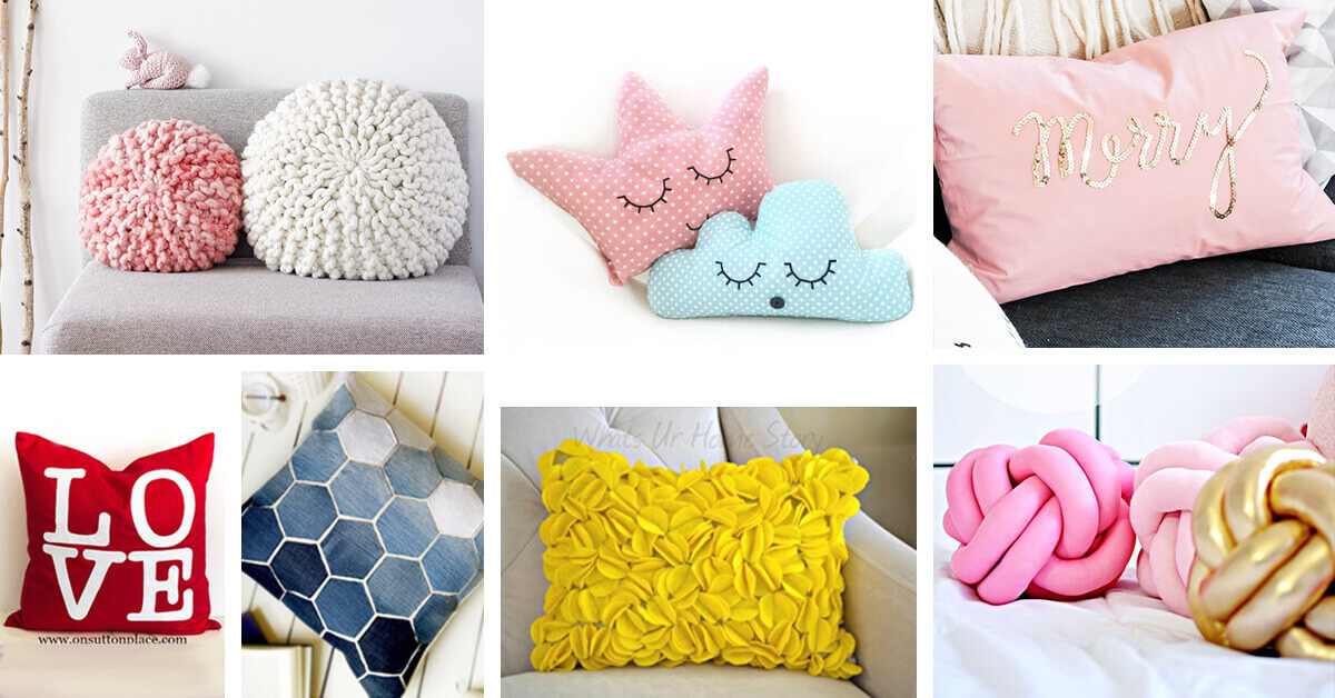 Featured image for “26 Cute DIY Pillow Ideas that Can Brighten Any Room”