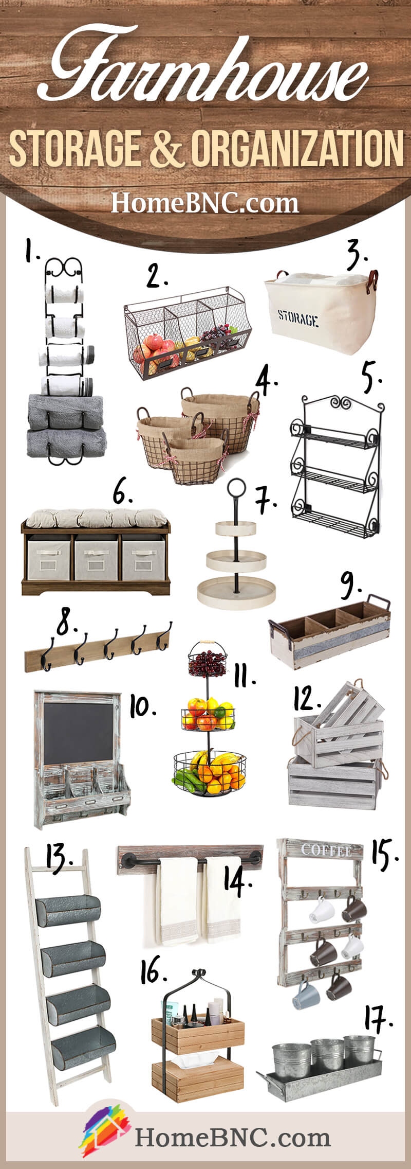 Farmhouse Storage and Organization Ideas