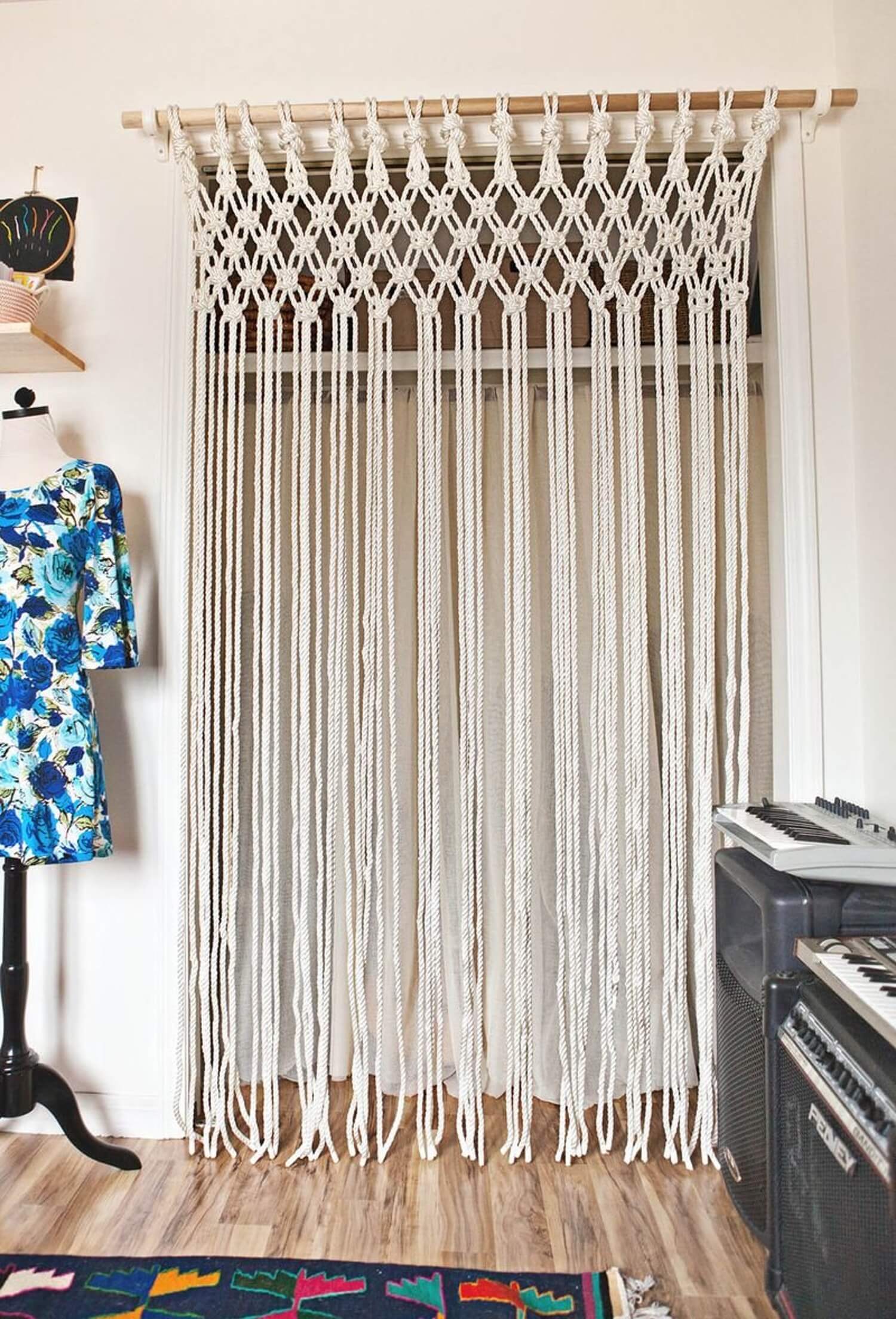 Vintage Macramé Off-White DIY Wall Hanging