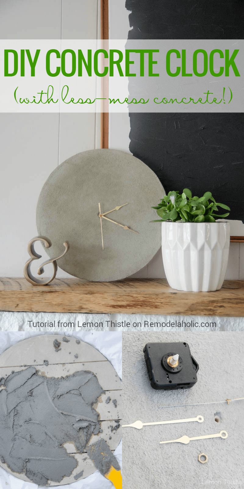 Simple but Striking Brutalist Concrete Clock