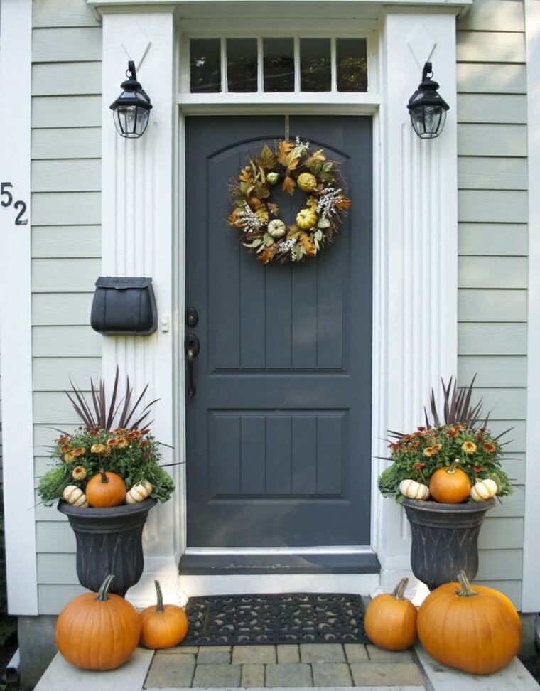 Autumn And Winter Inspired Front Door