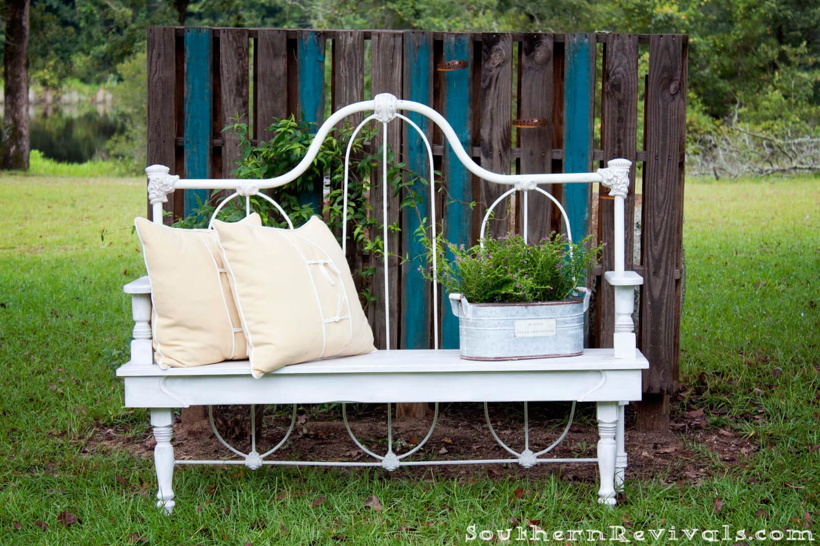 Wrought Iron Whimsical Outdoor Bench