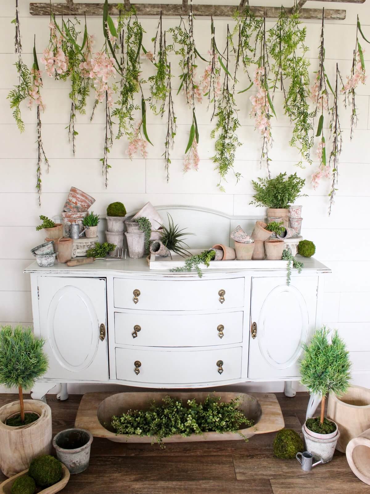 Moss and Vine Hanging and Planter Decor