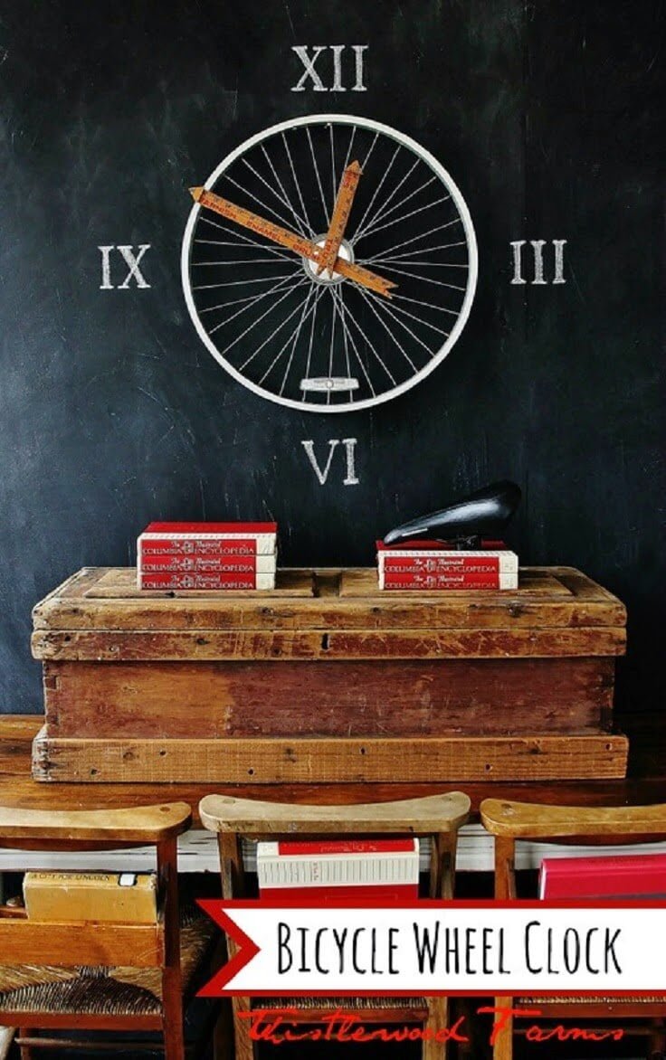 Bespoke Bicycle Wheel Chalkboard Craft