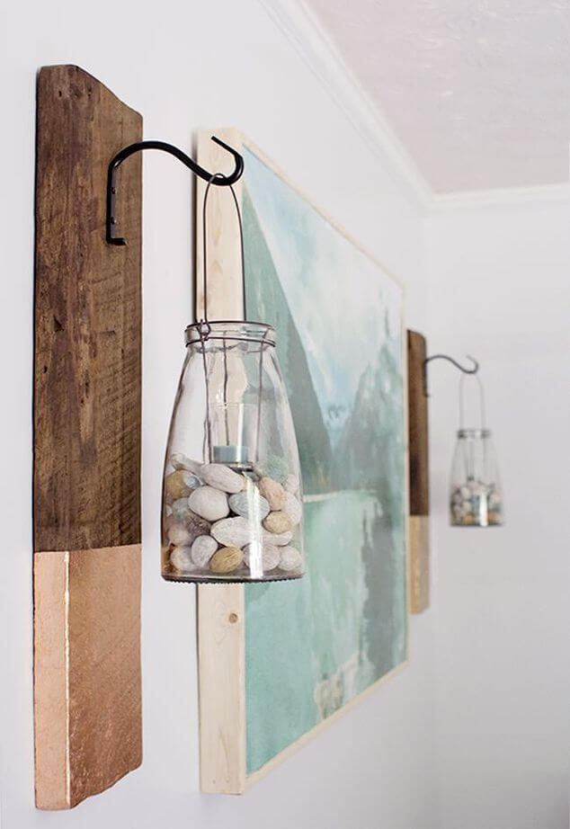 Seashell and Glass Bottle Hanging Decor