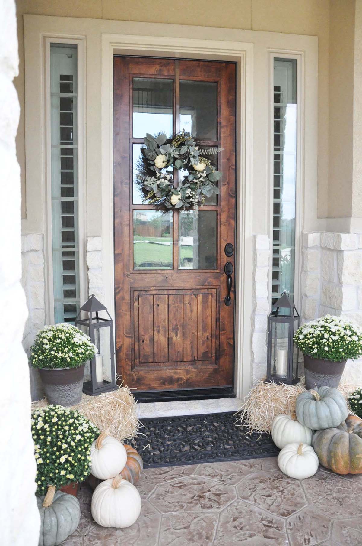 Chocolate Brown Windowed Front Door