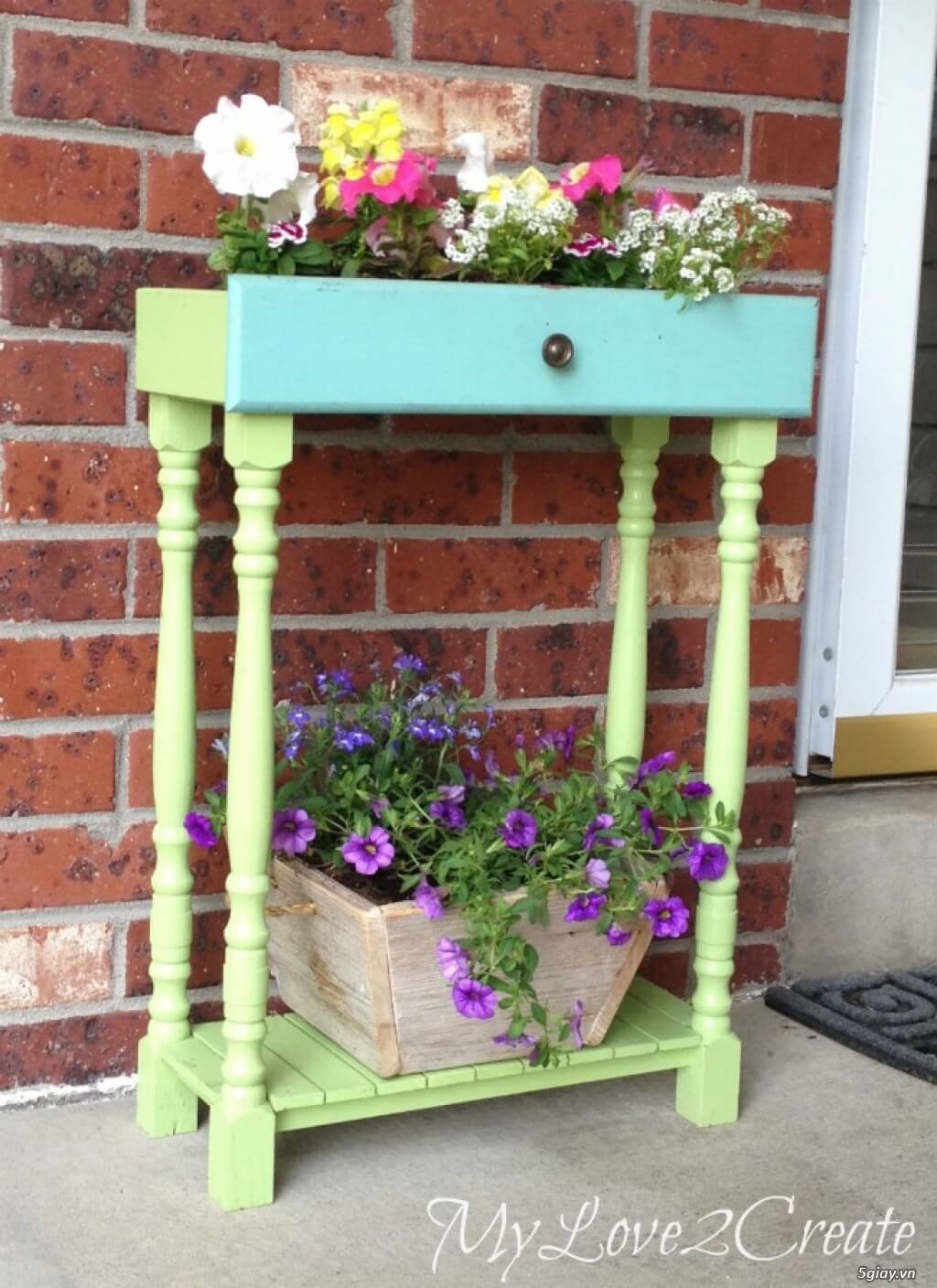 Repainted Drawer on a Stand