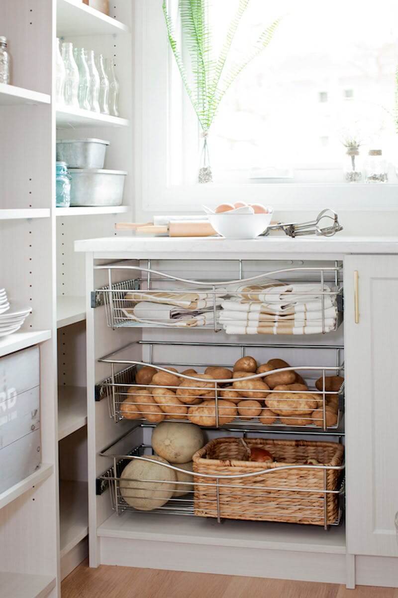 Sliding Wire Drawers Under the Counter