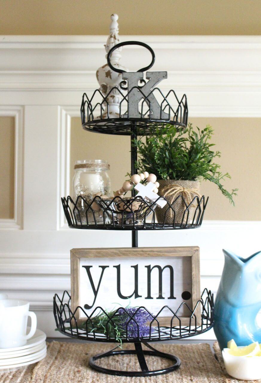 Decorative 3-tiered Wire Decor Display