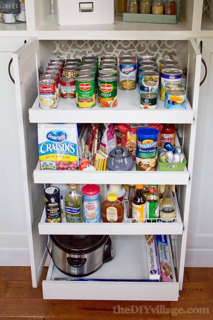 Slide-Out Shelves Under the Counter