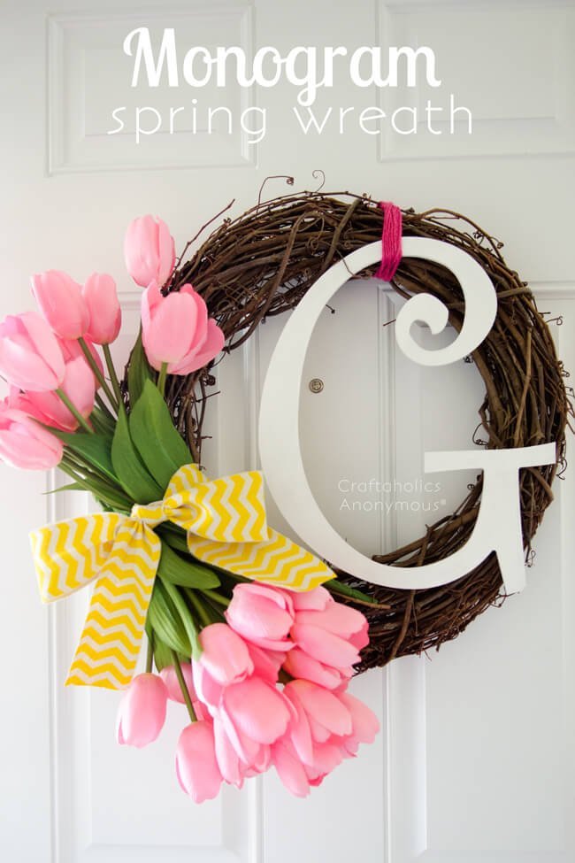 Quick and Simple Monogram Wreath