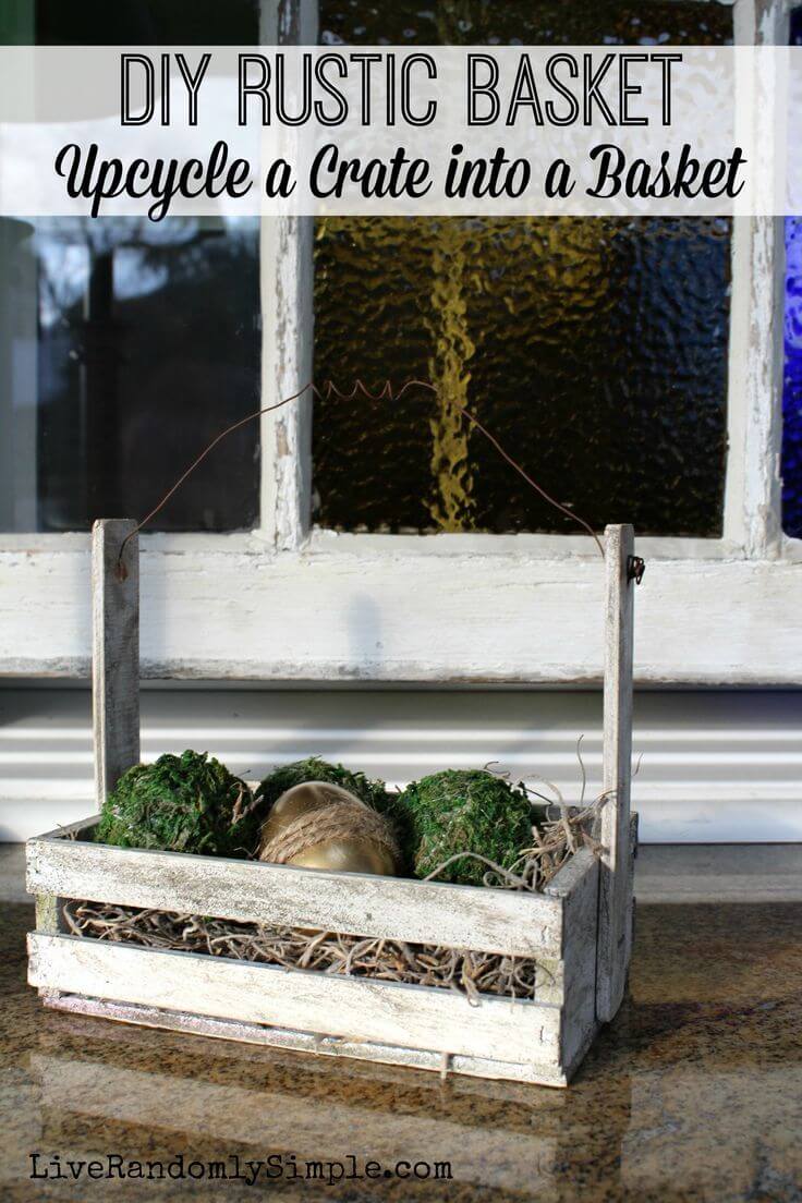 White Wood Crate with a Golden Egg