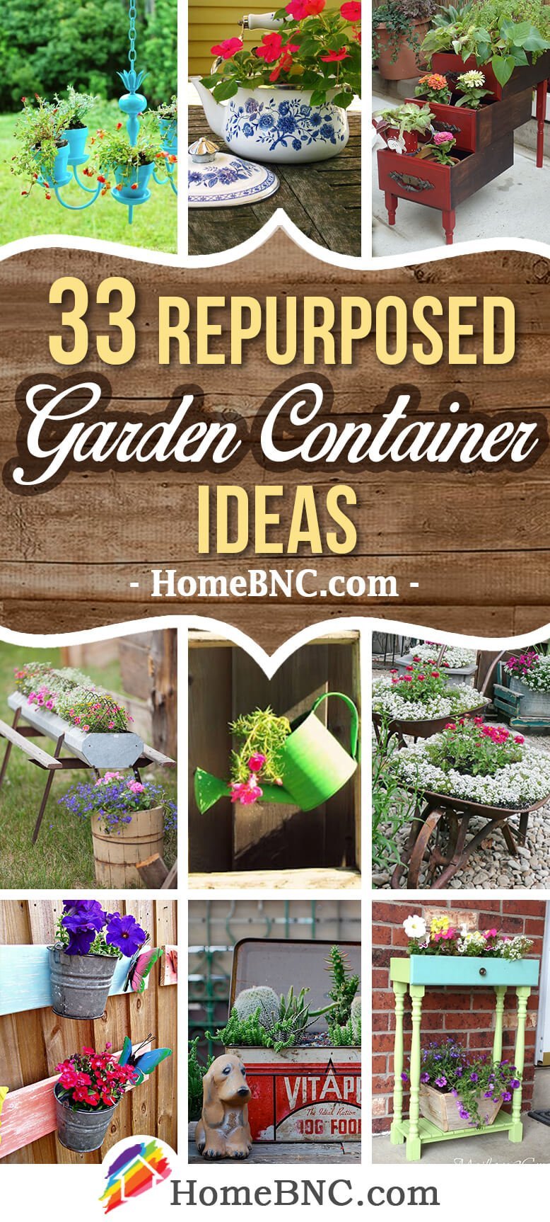 Repurposed Garden Container Ideas