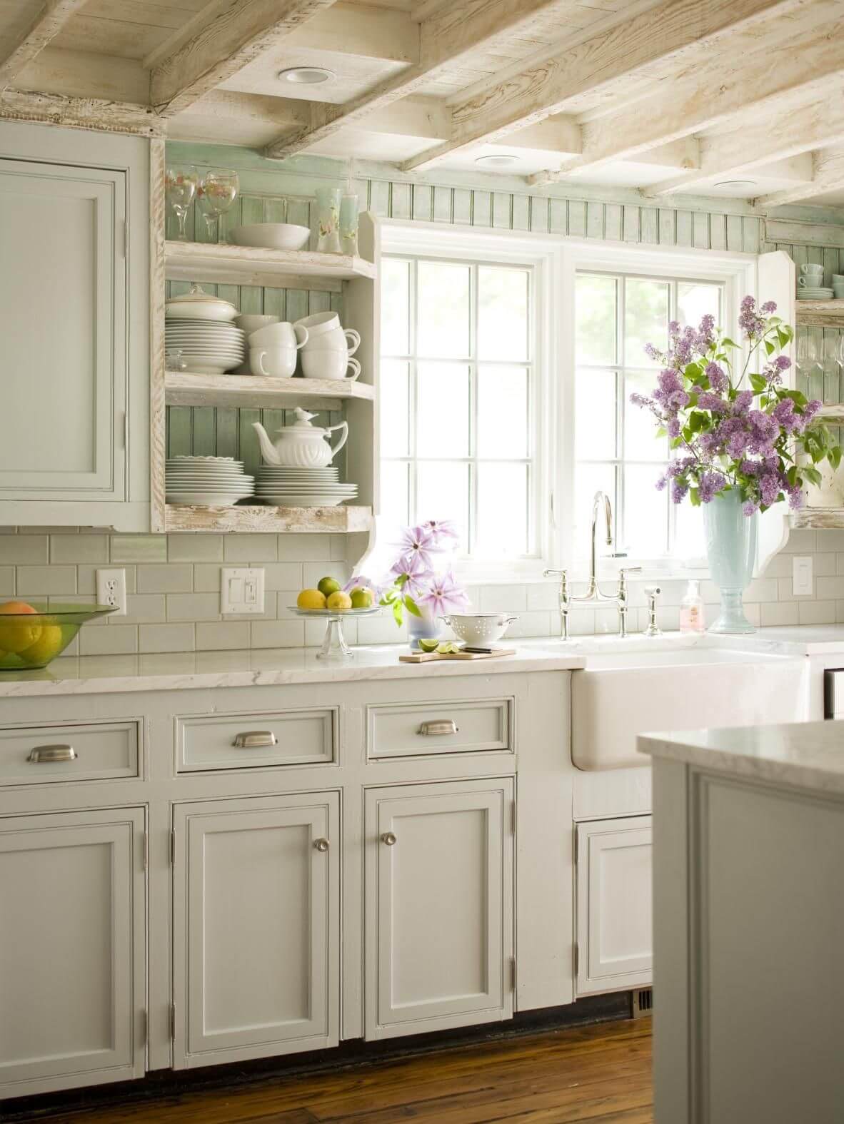 Tall Vases with Blooming Lilacs