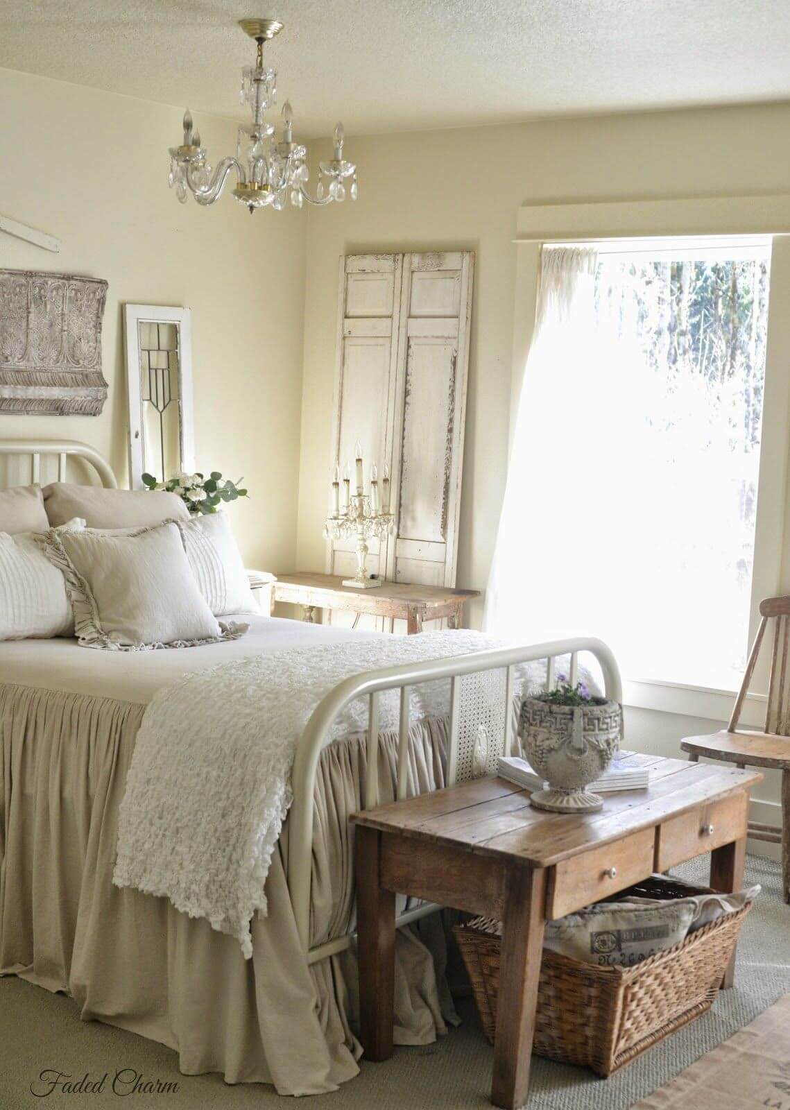 Beige and White Relaxing Bedroom