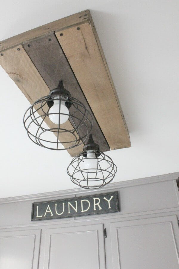 Charming Barn Lighting Fixture for Laundry Room