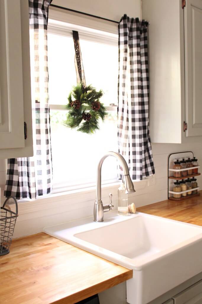 Bold Gingham Curtains at the Window