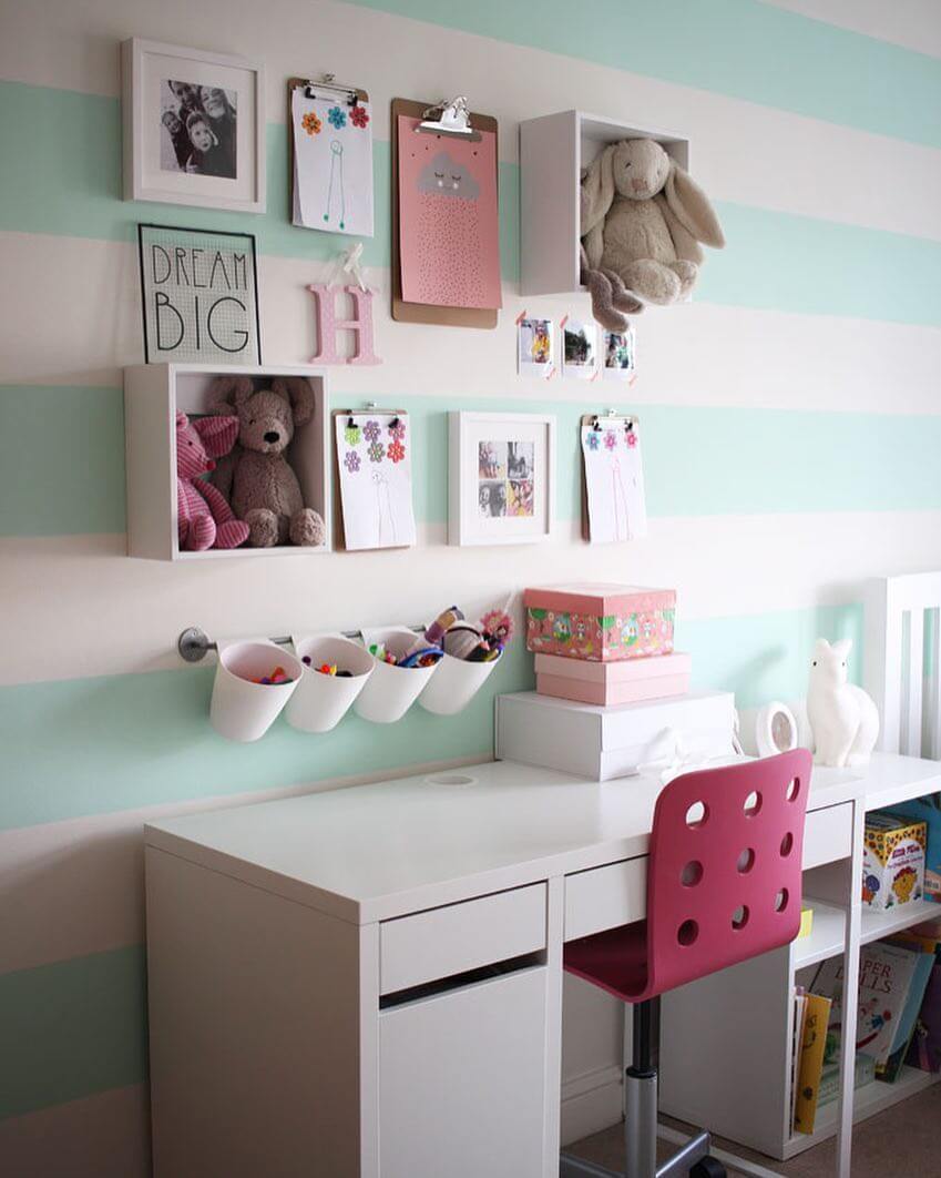 Beautifully Organized Little Girl’s Desk