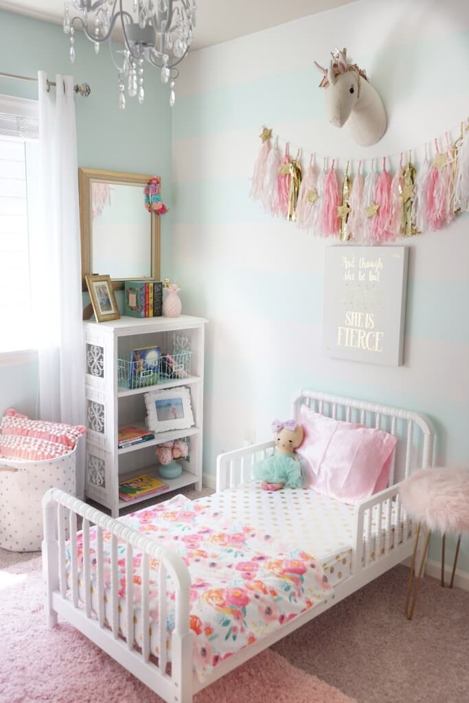 Kid Room Decor Idea with Tutus and Unicorns