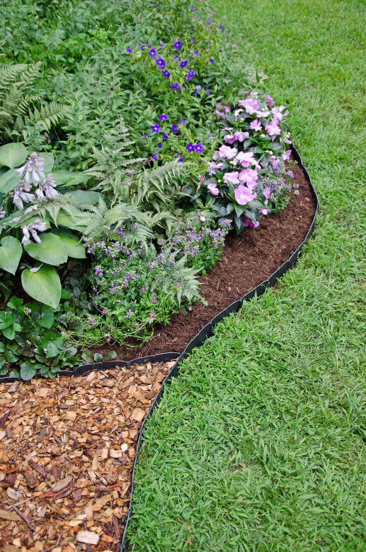 Understated Black Plastic Mulch Edging