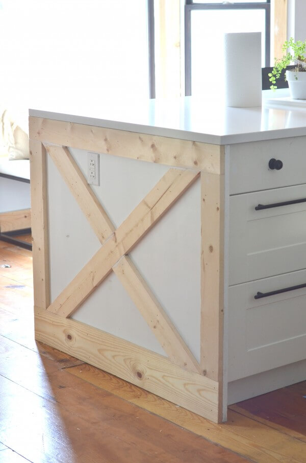 Barn Door Style End Decoration for Cabinets