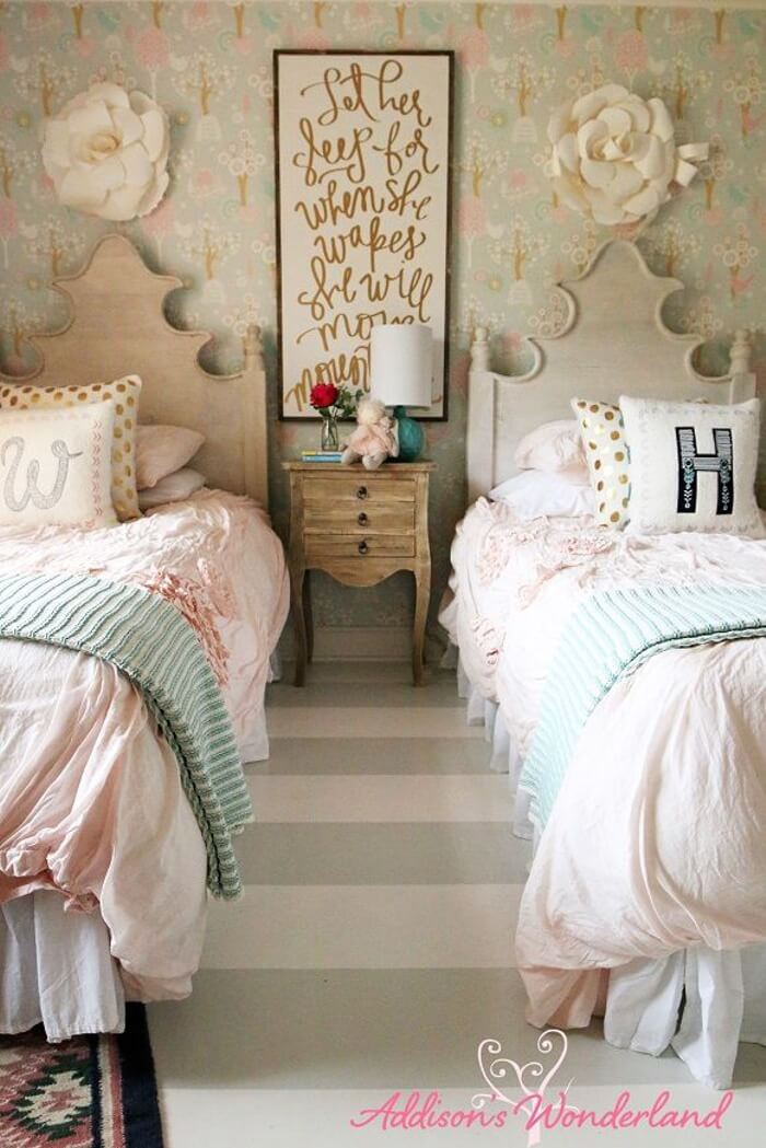 Warm and Cozy Twin Beds for Sisters