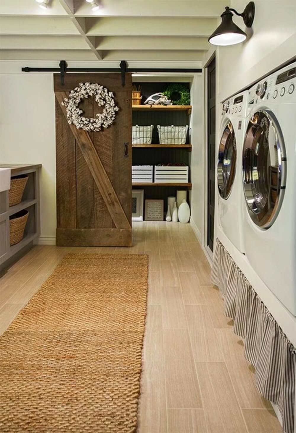 Sliding Barn Door and Cute Ruffles