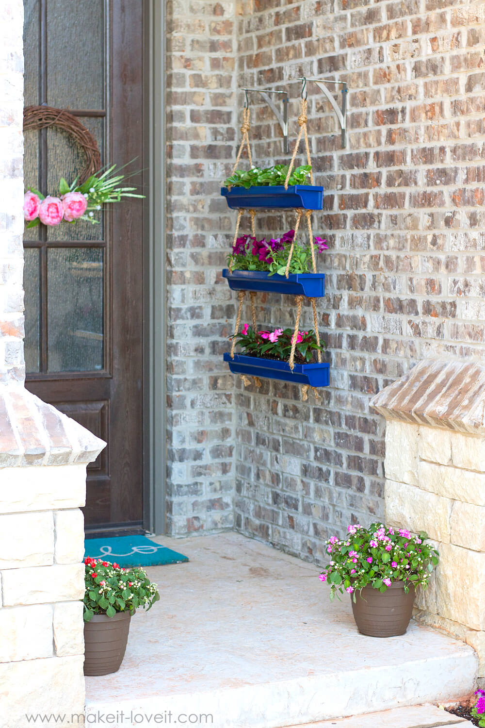 Planter Made from Hanging Gutters