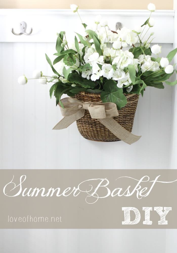 Little Flower Basket Hung on a Hook