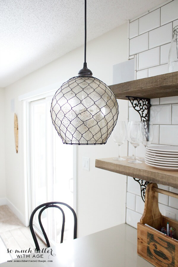 DIY Wired Globe Light Fixture