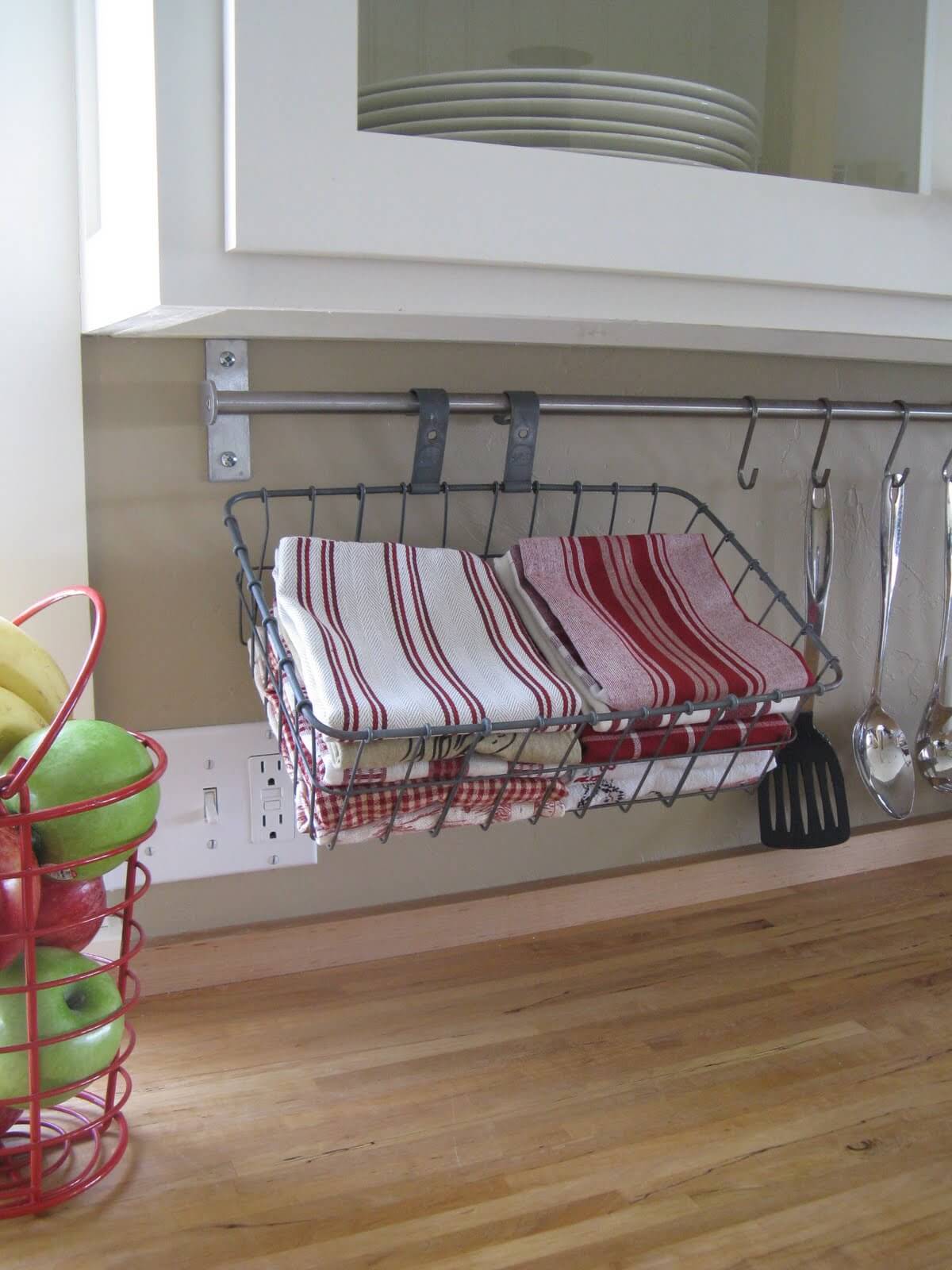 Hang a Rod under Your Cabinets