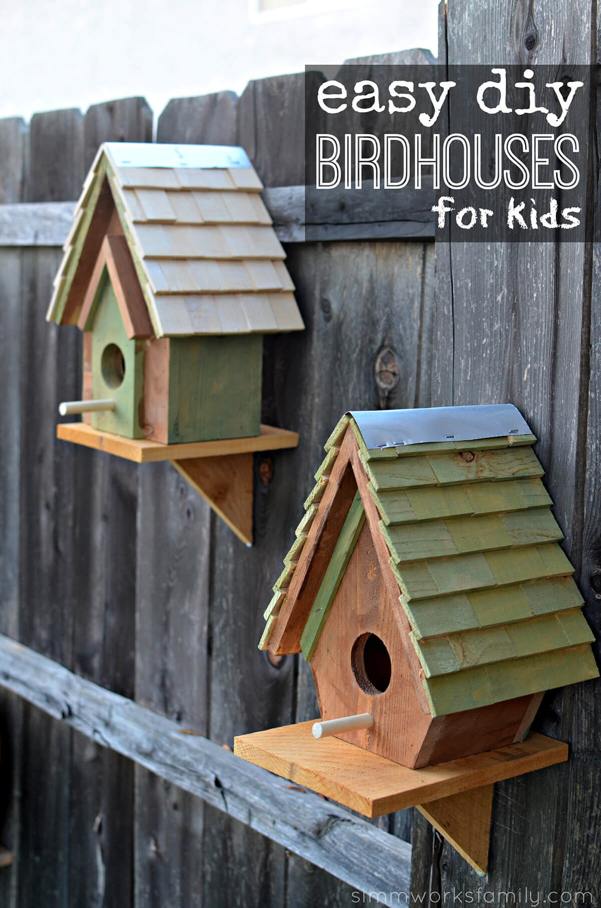 Adorable Birdhouses Hung on the Fence