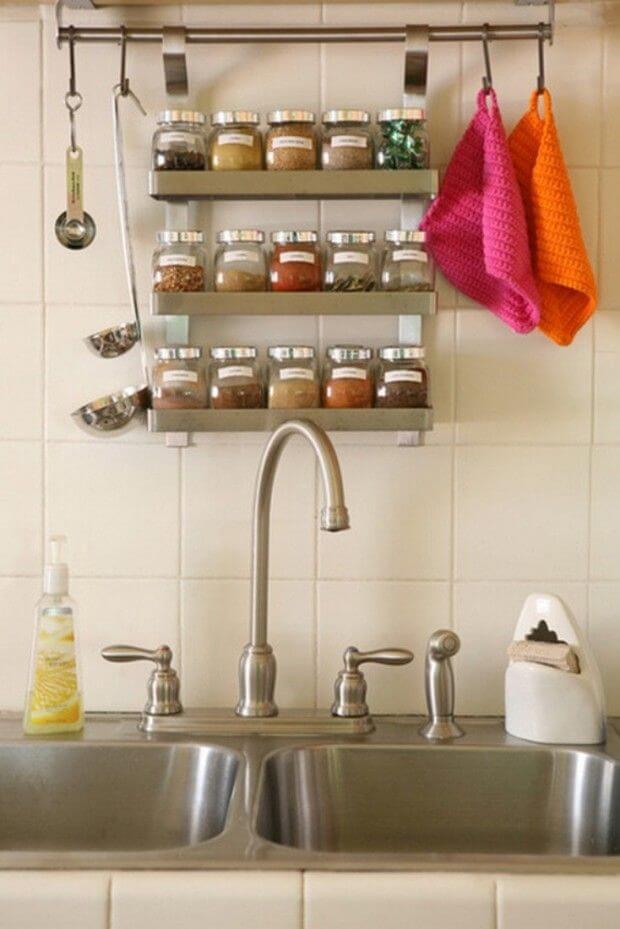 Kitchen Countertop Organizing Idea for Spices