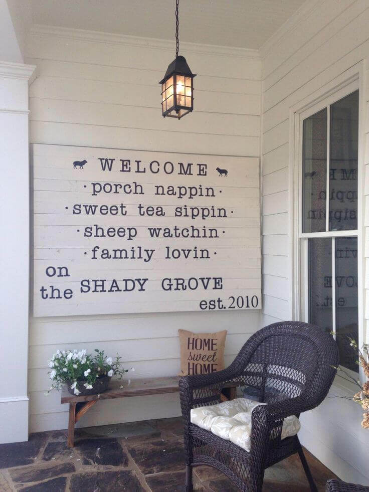 Printed Welcome Sign with Cute Sayings