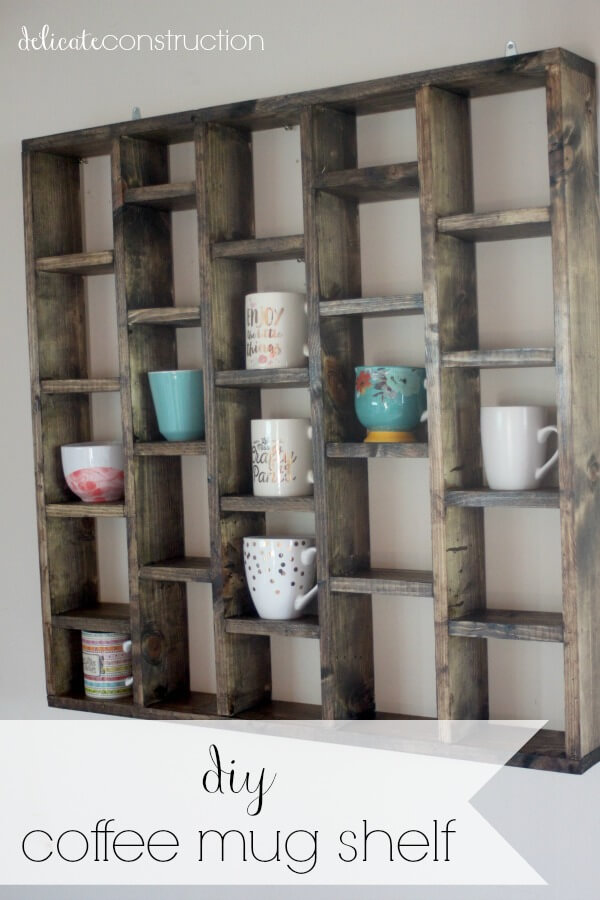 Weathered Look DIY Coffee Mug Holders