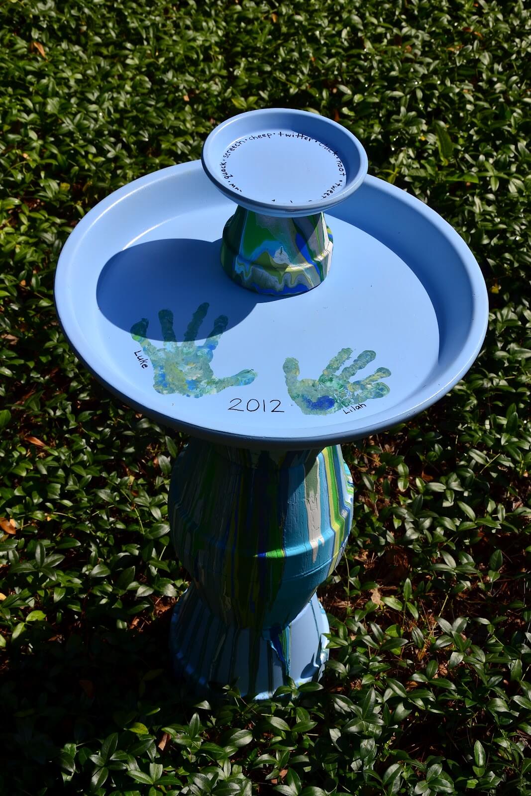 Adorable Hand Painted Child’s Bird Bath