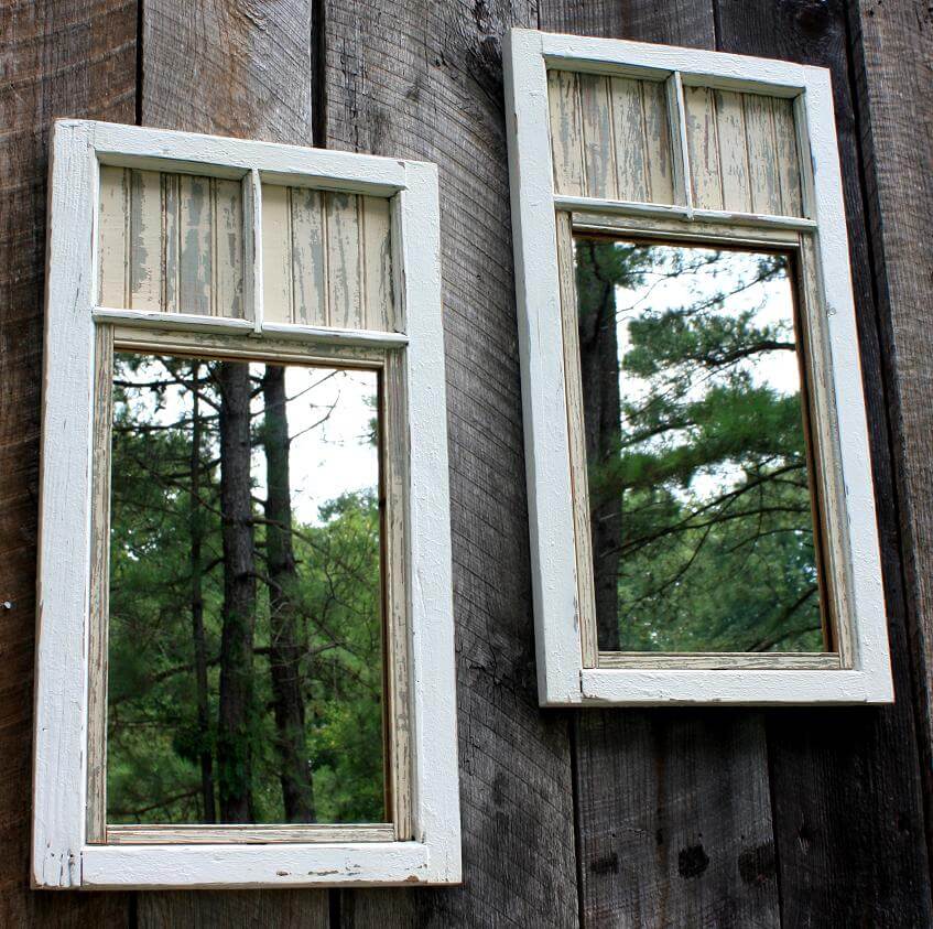 Hang Mirrors on the Garden Fence