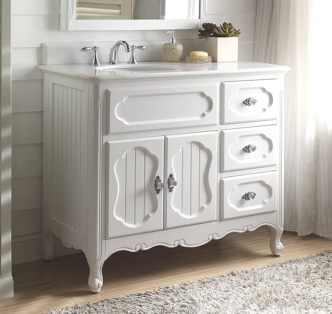 Beautiful White Cottage Style Vanity