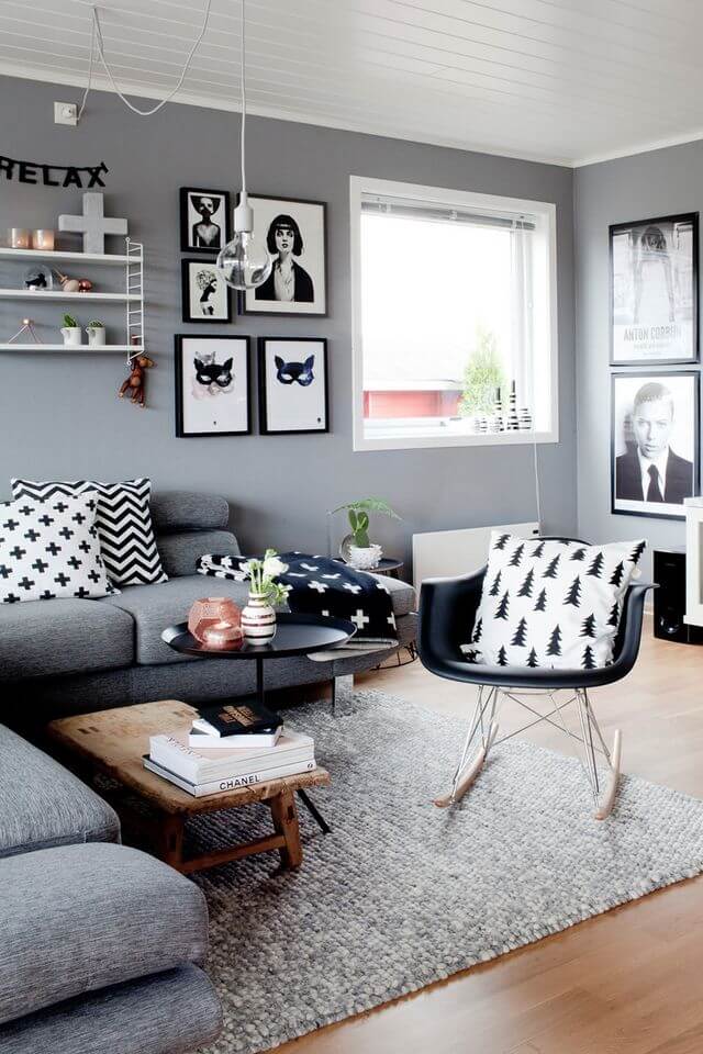 Black, White, and Gray Arrangement