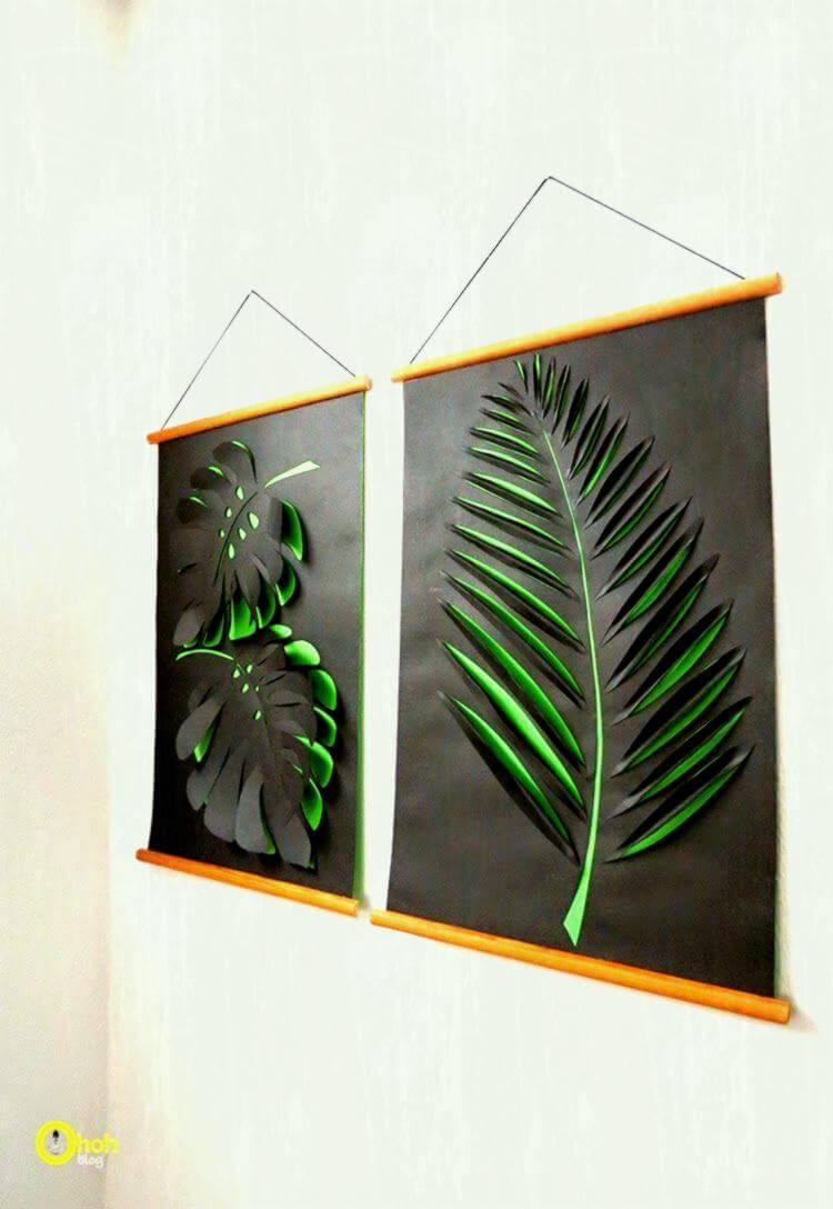 Cut Out Paper Leaf Art