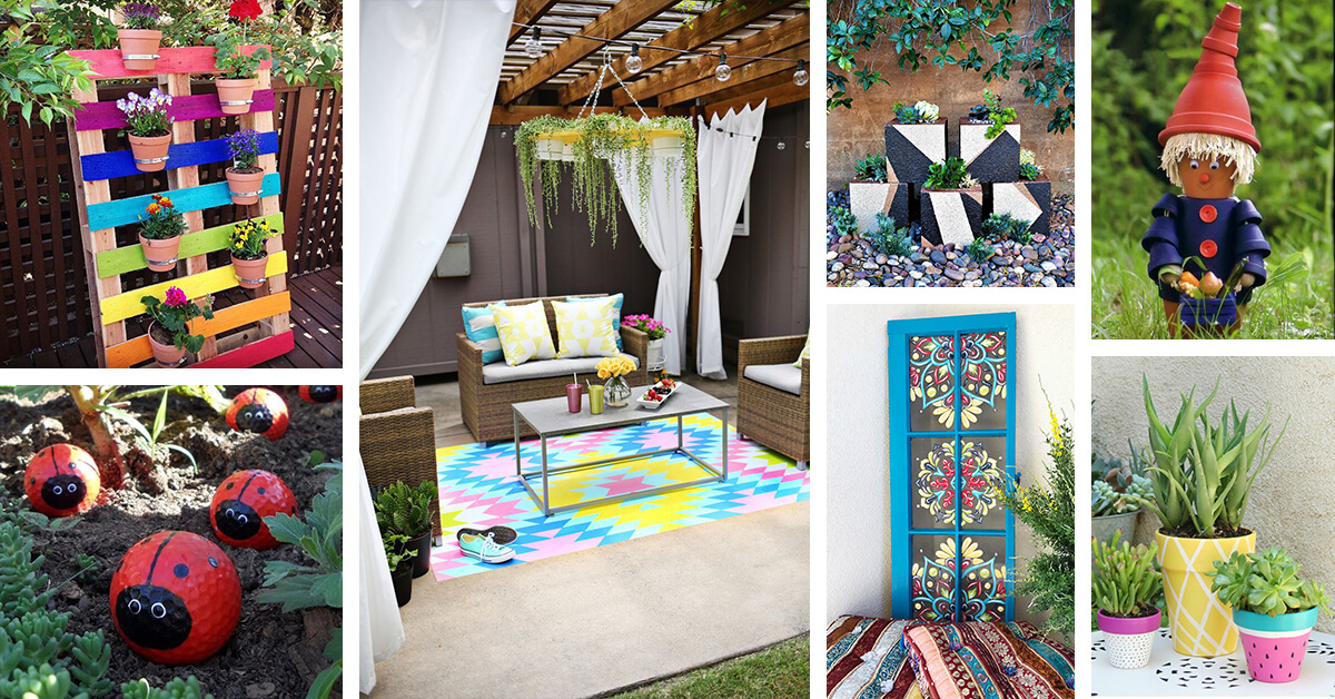 Featured image for “29 Bright DIY Painted Garden Decorations for a Colorful Yard”